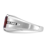 14k White Gold IBGoodman Men's Gemstone and Diamond Ring Mounting - Image 5