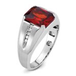 14k White Gold IBGoodman Men's Gemstone and Diamond Ring Mounting - Image 8