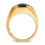IBGoodman 10k Men's Polished and Satin Onyx and .02 Carat A Quality Diamond Ring - Image 2