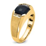IBGoodman 10k Men's Polished and Satin Onyx and .02 Carat A Quality Diamond Ring - Image 6