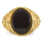 14k IBGoodman Men's Onyx and 1/10 carat Diamond Complete Ring - Image 6