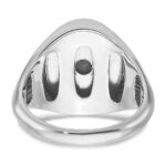 14k White Gold IBGoodman Men's Gemstone Ring Mounting - Image 7