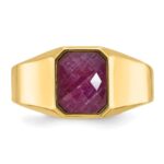 14k IBGoodman Men's Ruby Doublet Stone Complete Ring - Image 6