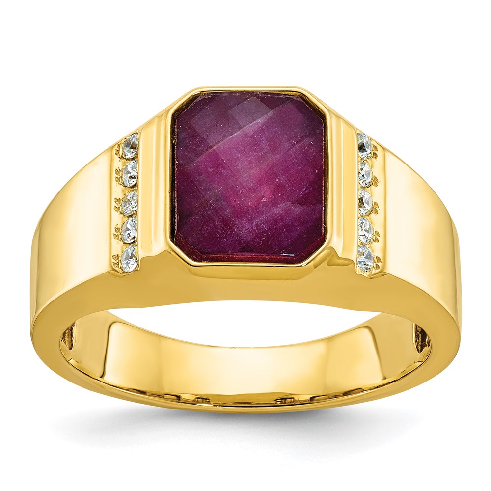 B52138-4YCR_AA.jpg 14k IBGoodman Men's Gemstone and Diamond Ring Mounting - Image 1