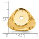 14k IBGoodman Men's Oval Gemstone and Diamond Ring Mounting - Image 3