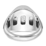 14k White Gold IBGoodman Men's with Black Rhodium Blue Agate Complete Ring - Image 7