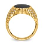 14k IBGoodman Men's Onyx and Diamond Nugget Ring Mounting - Image 2