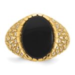14k IBGoodman Men's Onyx and Diamond Nugget Ring Mounting - Image 6