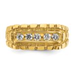 14k IBGoodman Men's 1/3 carat Diamond Nugget Complete Ring - Image 6