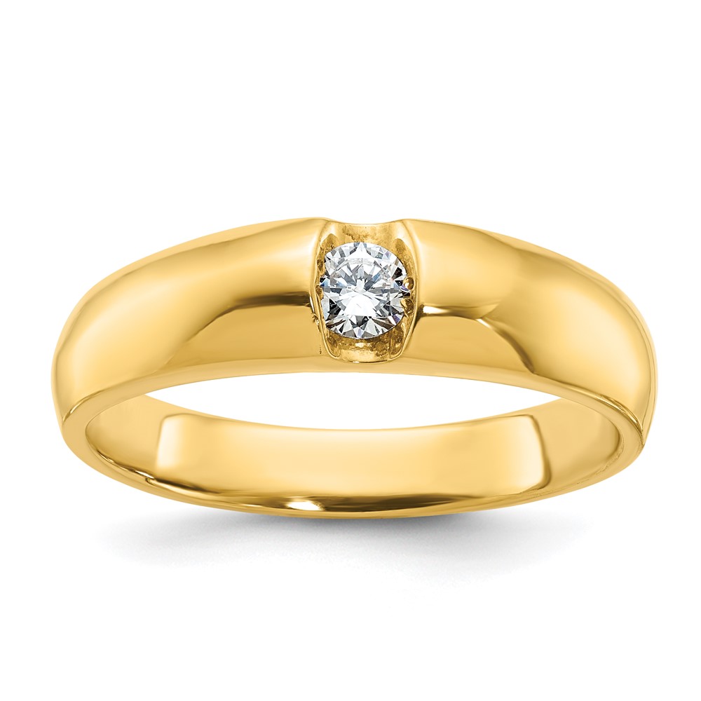 B56532-4YAA-1.jpg 14k IBGoodman Men's 1/5 carat Diamond Complete Ring - Image 1