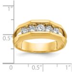 IBGoodman 14k Men's Polished Cut-Out 5-Stone 3/4 Carat AA Quality Diamond Ring - Image 3