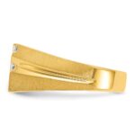 14k IBGoodman Men's Polished Satin and Grooved Ring Mounting - Image 5