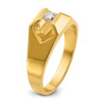 14k IBGoodman Men's Polished 1/4 Carat AA Diamond Ring - Image 8