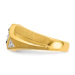 14k IBGoodman Men's Polished and Satin Diamond Ring Mounting - Image 5