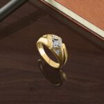 14k IBGoodman Men's Polished and Satin Diamond Ring Mounting - Image 9