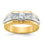14k Two-tone IBGoodman Men's 3/4 carat Diamond Complete Ring