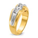 14k Two-tone IBGoodman Men's 3/4 carat Diamond Complete Ring - Image 8