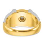 14k Two-tone IBGoodman Men's 1/2 carat Diamond Complete Ring - Image 7