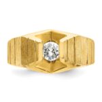IBGoodman 14k 1/3 carat Lab Grown Diamond VS/SI+ G+ Complete Polished and Satin Men's Ring - Image 4