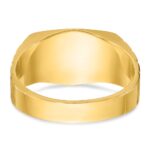 14k IBGoodman Men's Polished and Satin 1/3 carat Diamond Complete Ring - Image 7