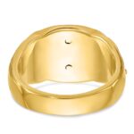 IBGoodman 14k Two-tone Men's Polished and Textured with Black Enamel Past Master Masonic Ring - Image 7