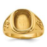 IBGoodman 14k Men's Polished and Textured Blue Lodge Master Masonic Ring Mounting