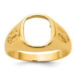 IBGoodman 10k Men's Polished and Textured Blue Lodge Master Masonic Ring Mounting