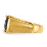 14k IBGoodman Men's Gemstone and Diamond Ring Mounting - Image 5