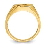 14k IBGoodman Men's Gemstone and Diamond Satin Ring Mounting - Image 2