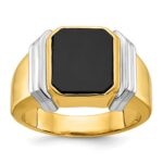 14k Two-tone IBGoodman Men's Onyx Ring Mounting