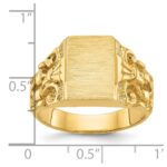 14k IBGoodman 13x9mm Men's Signet Ring - Image 3