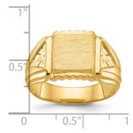 14k IBGoodman 10x10mm Men's Square Signet Ring - Image 3