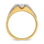 14k Two-tone IBGoodman Men's Polished and Satin Diamond Ring Mounting - Image 2