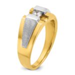 IBGoodman 14k Two-tone 1/4 carat Lab Grown Diamond VS/SI+ G+ Complete Polished and Satin Men's Ring - Image 6