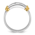 IBGoodman 14k Two-tone Five Stone Polished Men's Ring Mounting - Image 2