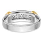 IBGoodman 14k Two-tone Five Stone Polished Men's Ring Mounting - Image 7