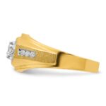 14k IBGoodman Men's Polished and Satin Diamond Ring Mounting - Image 5