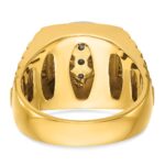 IBGoodman 10k Two-tone Men's Polished Satin and Textured Ring Mounting - Image 7