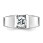 IBGoodman 14k White Gold 1 carat Lab Grown Diamond VS/SI+ G+ Complete Men's Ring - Image 4