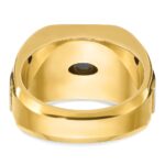 14k Two-tone IBGoodman Men's Polished and Satin 1ct carat Diamond Complete Ring - Image 7