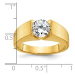 14k IBGoodman Men's Polished and Satin Diamond Ring Mounting - Image 2