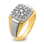 IBGoodman 10k Two-tone Men's Polished and Satin 1/2 Carat A Quality Diamond Ring - Image 8