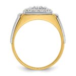 IBGoodman 14k Two-tone Men's Polished and Satin 1/2 Carat AA Quality Diamond Ring - Image 2