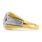 IBGoodman 14k Two-tone Men's Polished and Satin 1/2 Carat AA Quality Diamond Ring - Image 5