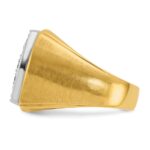 IBGoodman 10k Two-tone Men's Polished and Satin 1 5/8 Carat A Quality Diamond Cluster Ring - Image 5