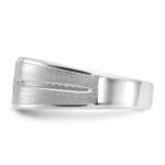 14k White Gold IBGoodman Men's Polished and Satin Diamond Ring Mounting - Image 3