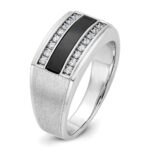 IBGoodman 10k Men's Polished and Satin Onyx and 1/6 Carat A Quality Diamond Ring - Image 8