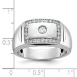 IBGoodman 10k White Gold Men's Polished and Cut-Out Ring Mounting - Image 3