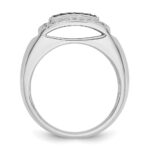 IBGoodman 14k White Gold Men's Polished and Cut-Out Rectangle Ring Mounting - Image 2