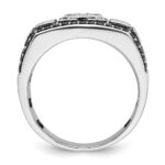IBGoodman 14k White Gold Men's Polished Satin and Cobblestone Textured Ring Mounting - Image 2